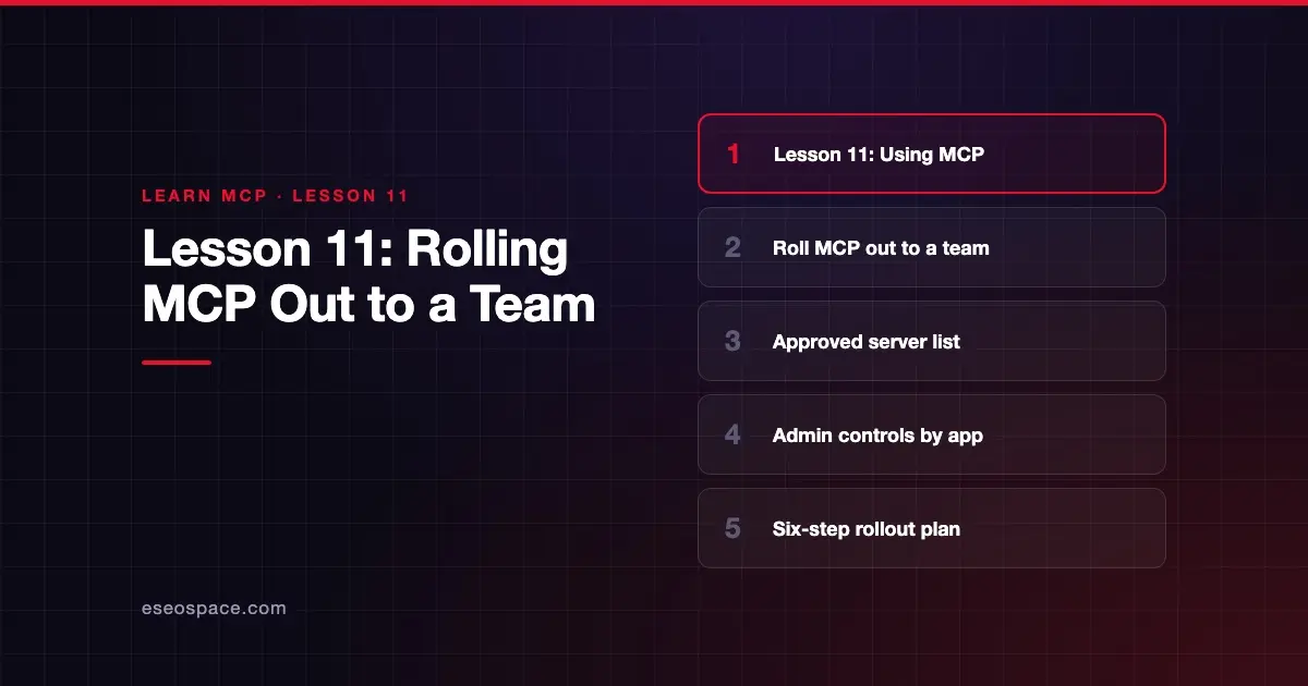 Lesson 11: Rolling MCP Out to a Team