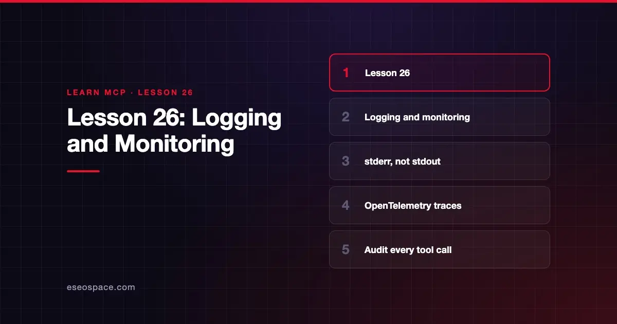 Lesson 26: Logging and Monitoring