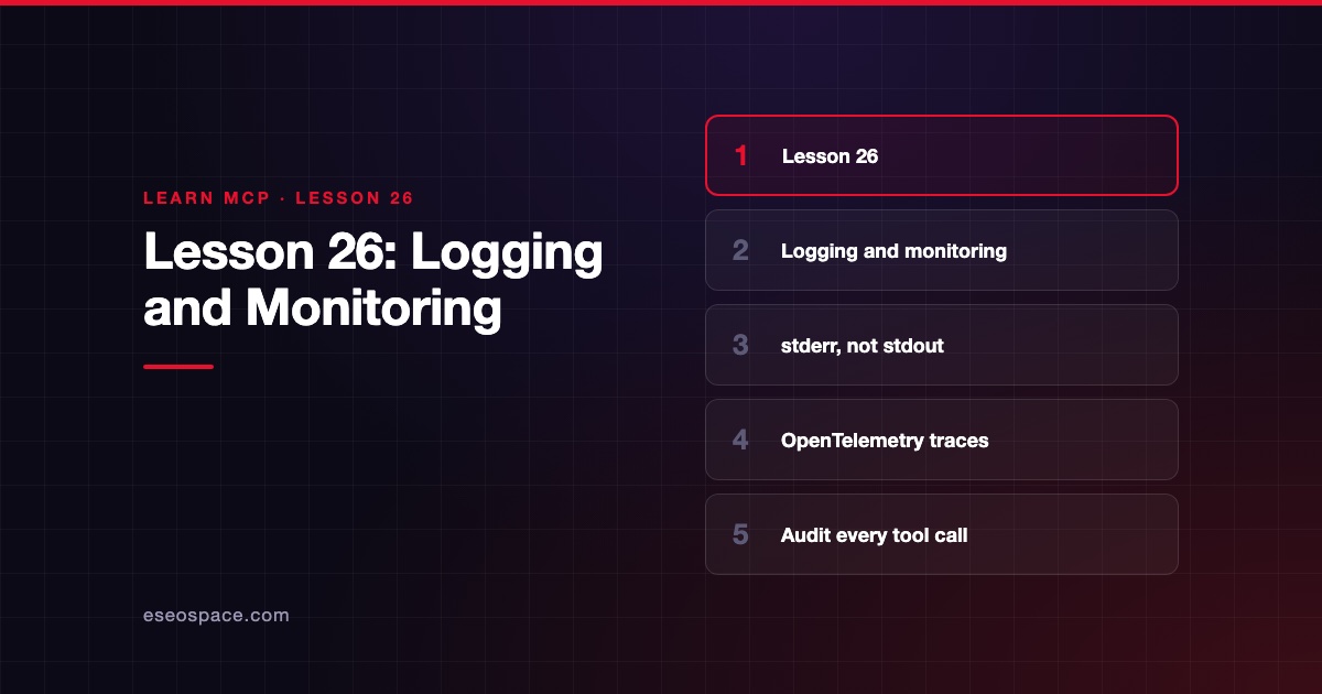Lesson 26: Logging and Monitoring