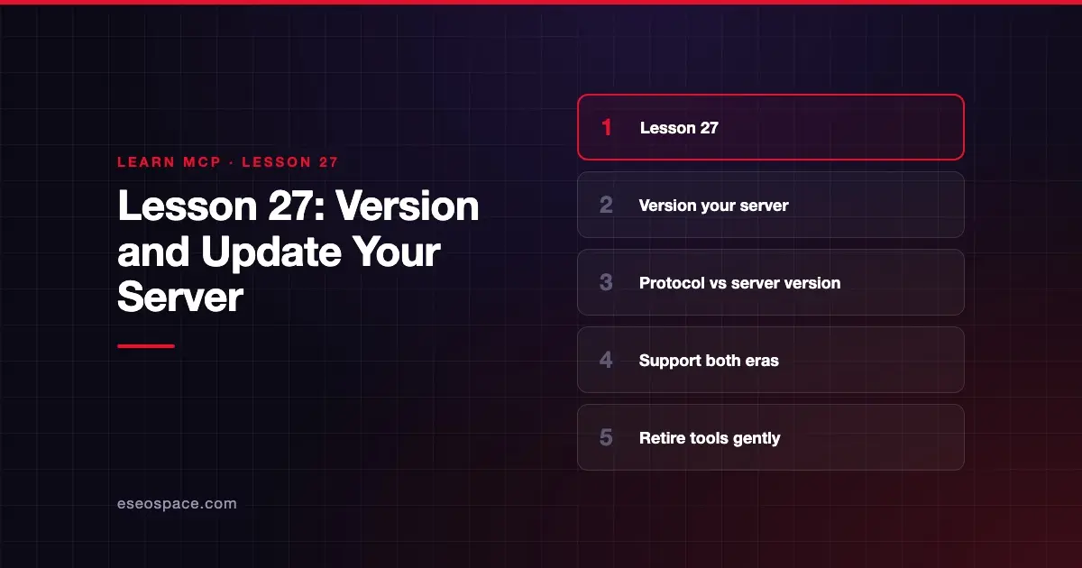 Lesson 27: Version and Update Your Server