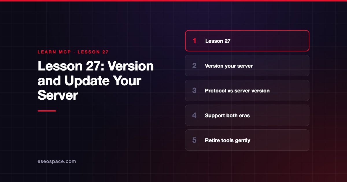 Lesson 27: Version and Update Your Server