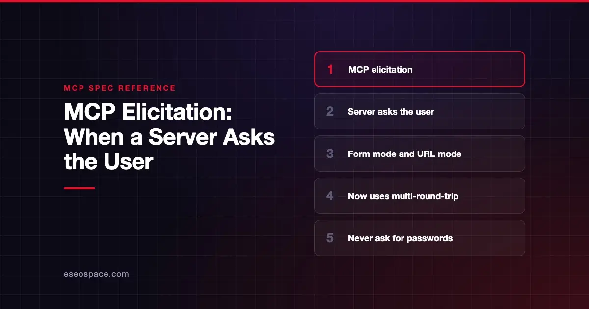 MCP Elicitation: When a Server Asks the User