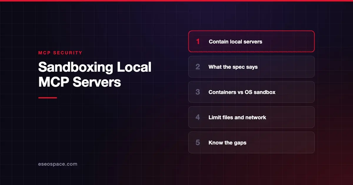 Sandboxing Local MCP Servers