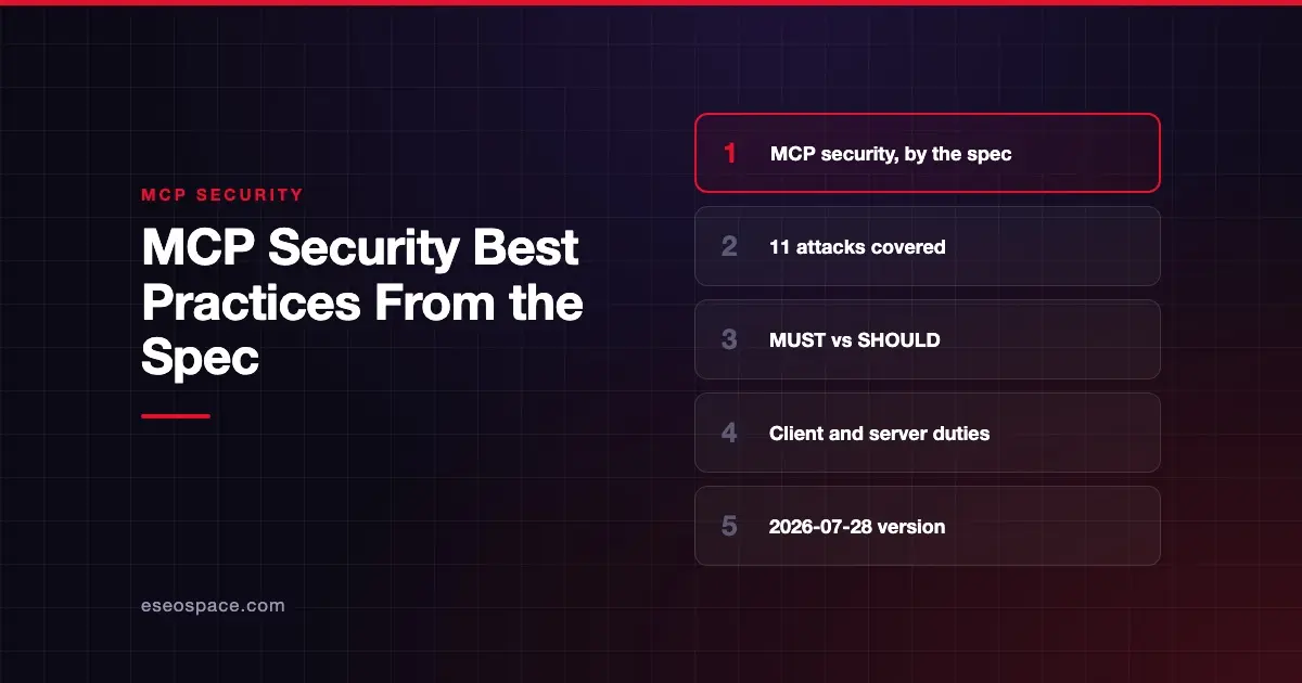 MCP Security Best Practices From the Spec
