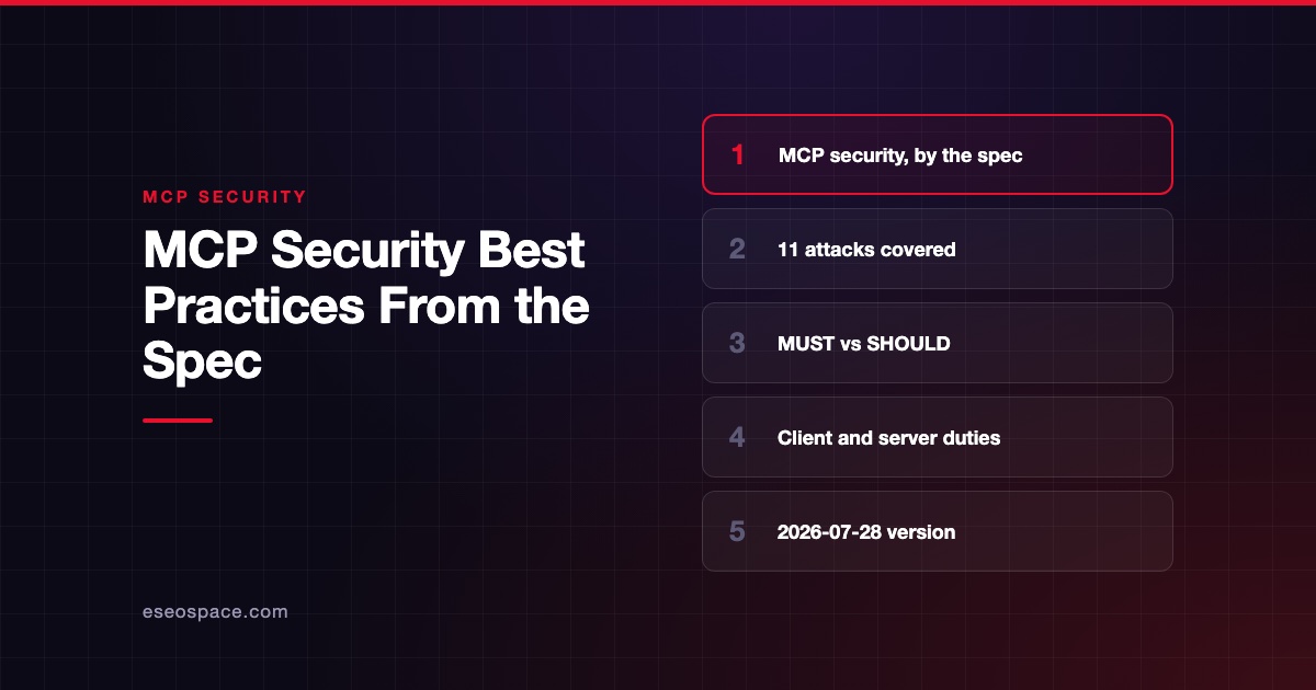 MCP Security Best Practices From the Spec
