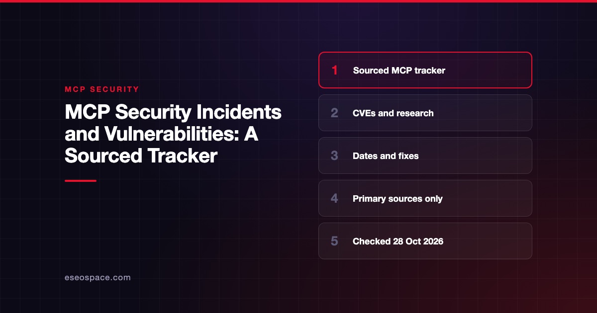 MCP Security Incidents and Vulnerabilities: A Sourced Tracker