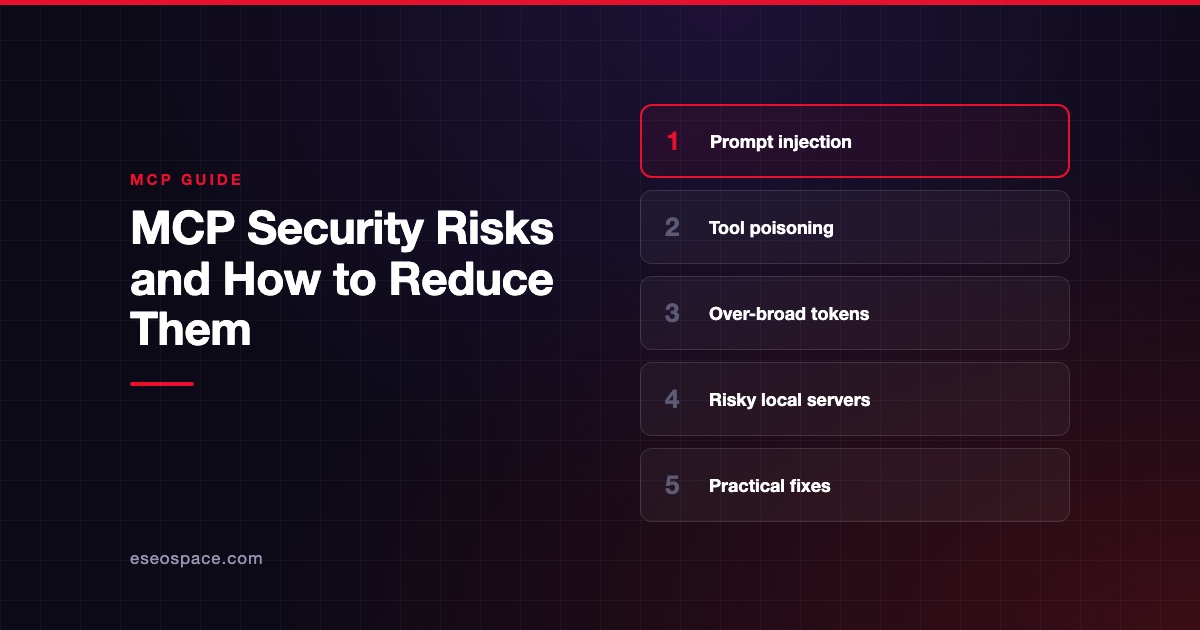 MCP Security Risks and How to Reduce Them