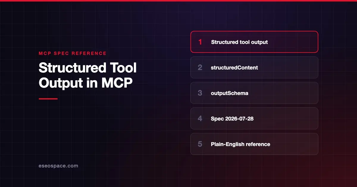 Structured Tool Output in MCP