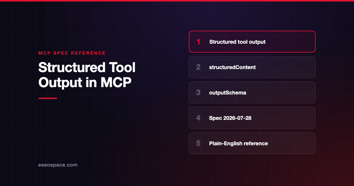 Structured Tool Output in MCP