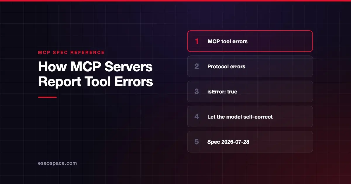 How MCP Servers Report Tool Errors