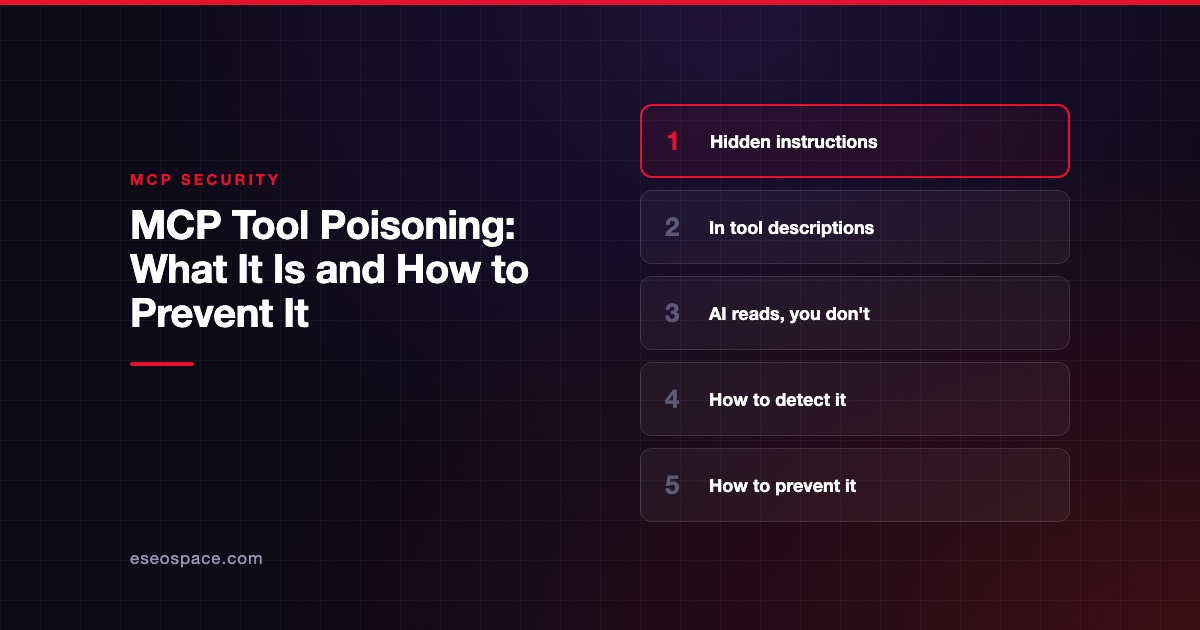 MCP Tool Poisoning: What It Is and How to Prevent It