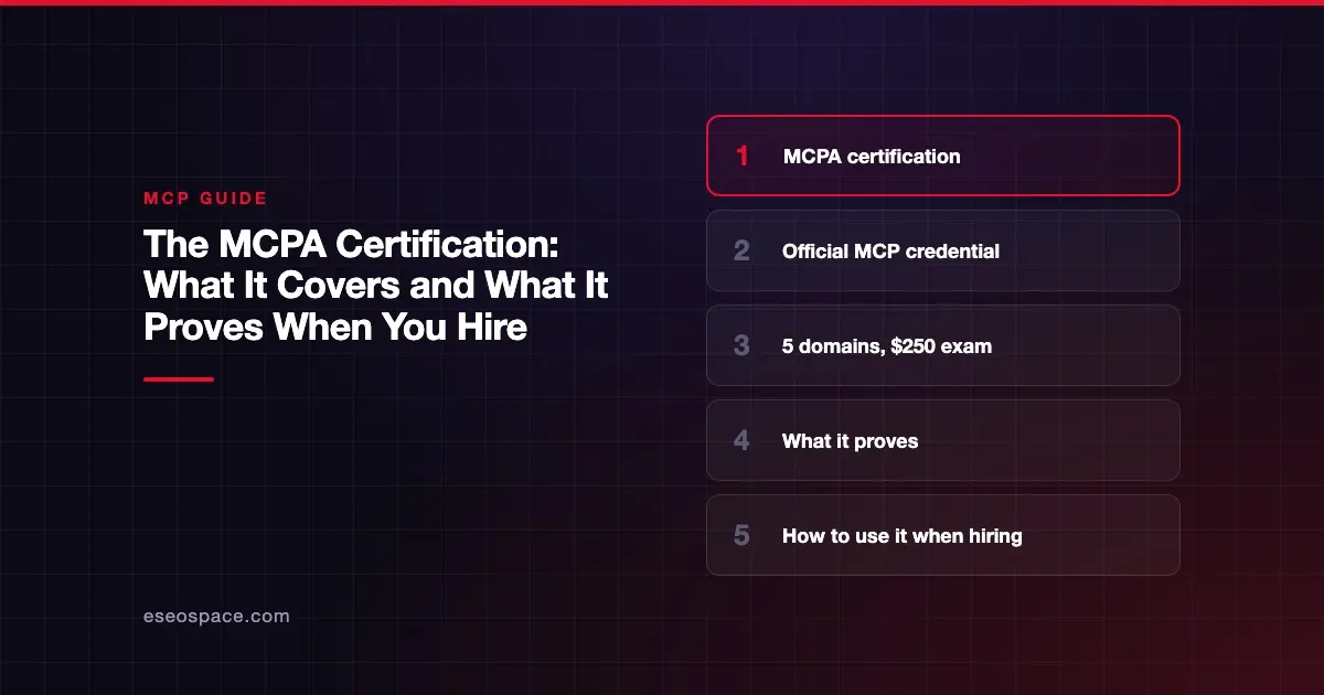 The MCPA Certification: What It Covers and What It Proves When You Hire