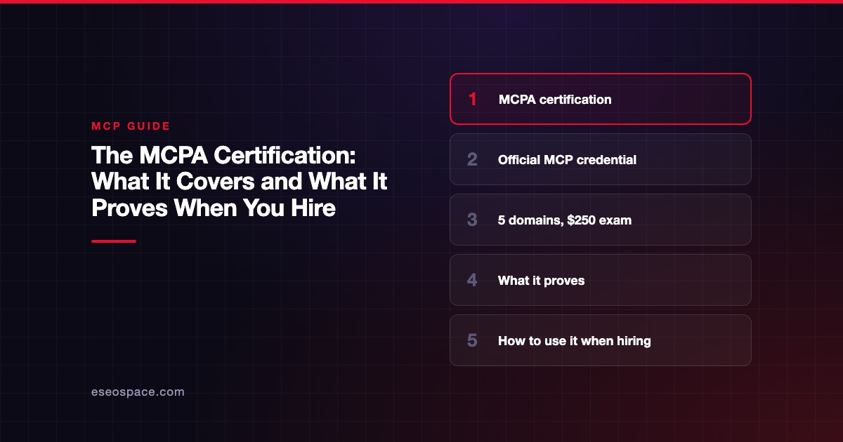 The MCPA Certification: What It Covers and What It Proves When You Hire
