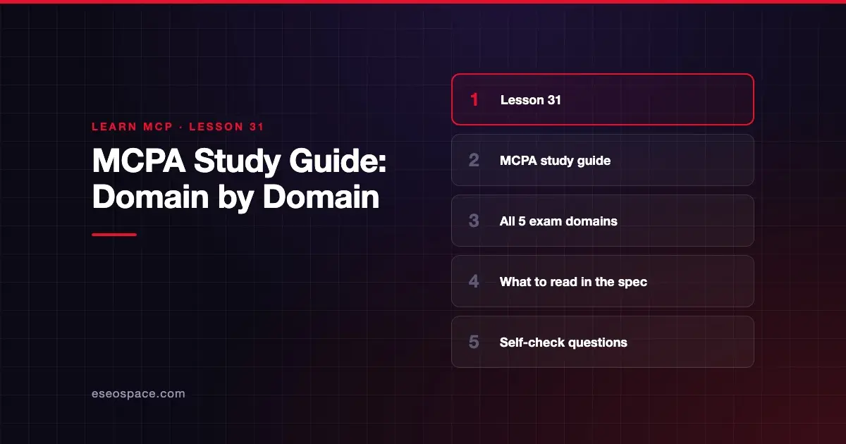 MCPA Study Guide: Domain by Domain