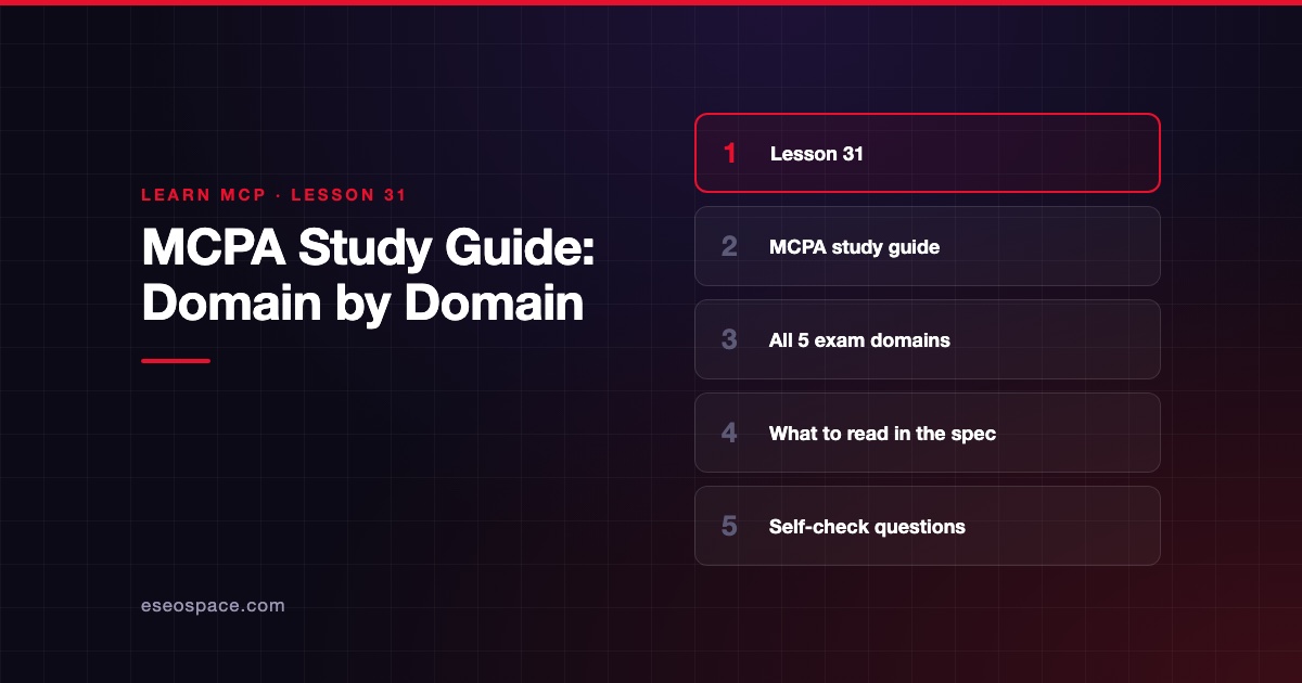 MCPA Study Guide: Domain by Domain