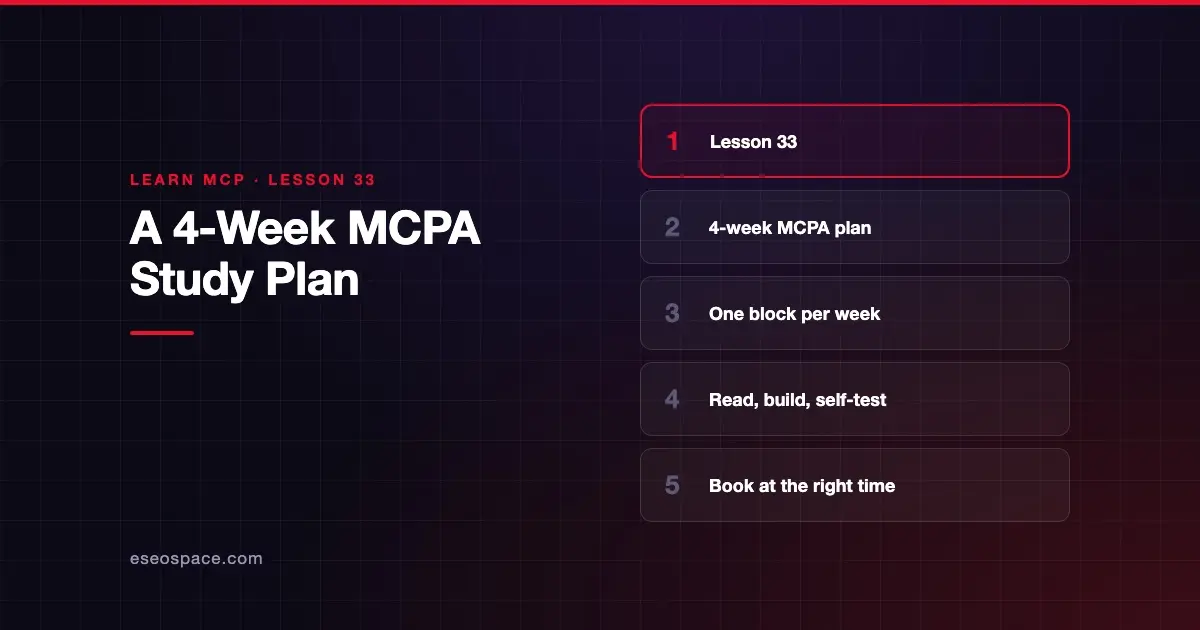 A 4-Week MCPA Study Plan