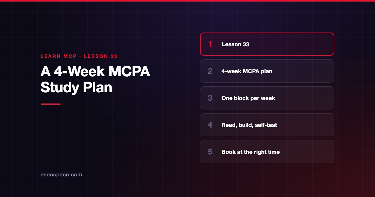 A 4-Week MCPA Study Plan