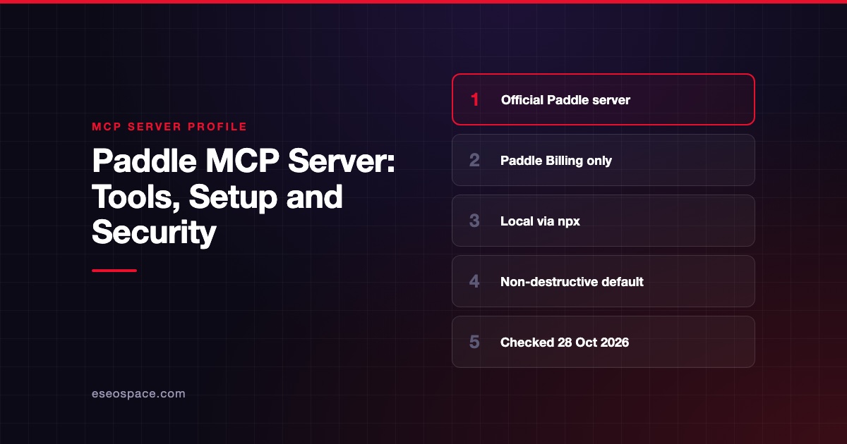Paddle MCP Server: Tools, Setup and Security