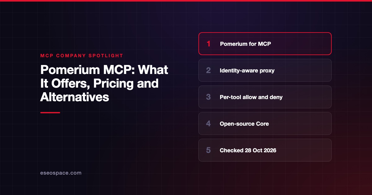 Pomerium MCP: What It Offers, Pricing and Alternatives
