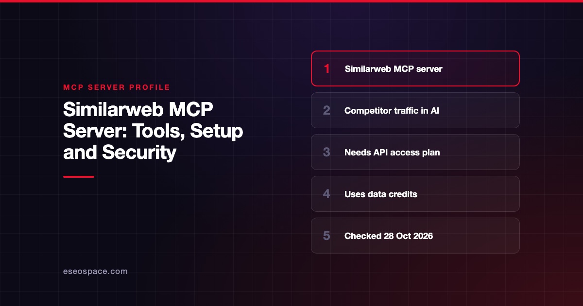 Similarweb MCP Server: Tools, Setup and Security