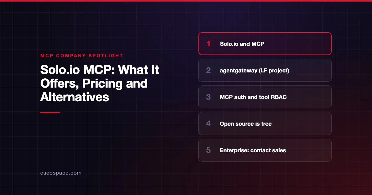Solo.io MCP: What It Offers, Pricing and Alternatives