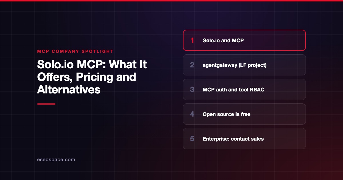 Solo.io MCP: What It Offers, Pricing and Alternatives