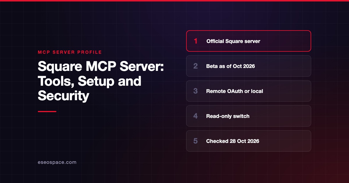 Square MCP Server: Tools, Setup and Security