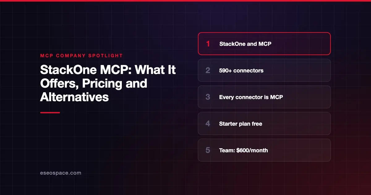 StackOne MCP: What It Offers, Pricing and Alternatives