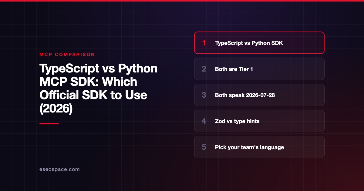TypeScript vs Python MCP SDK: Which Official SDK to Use (2026)