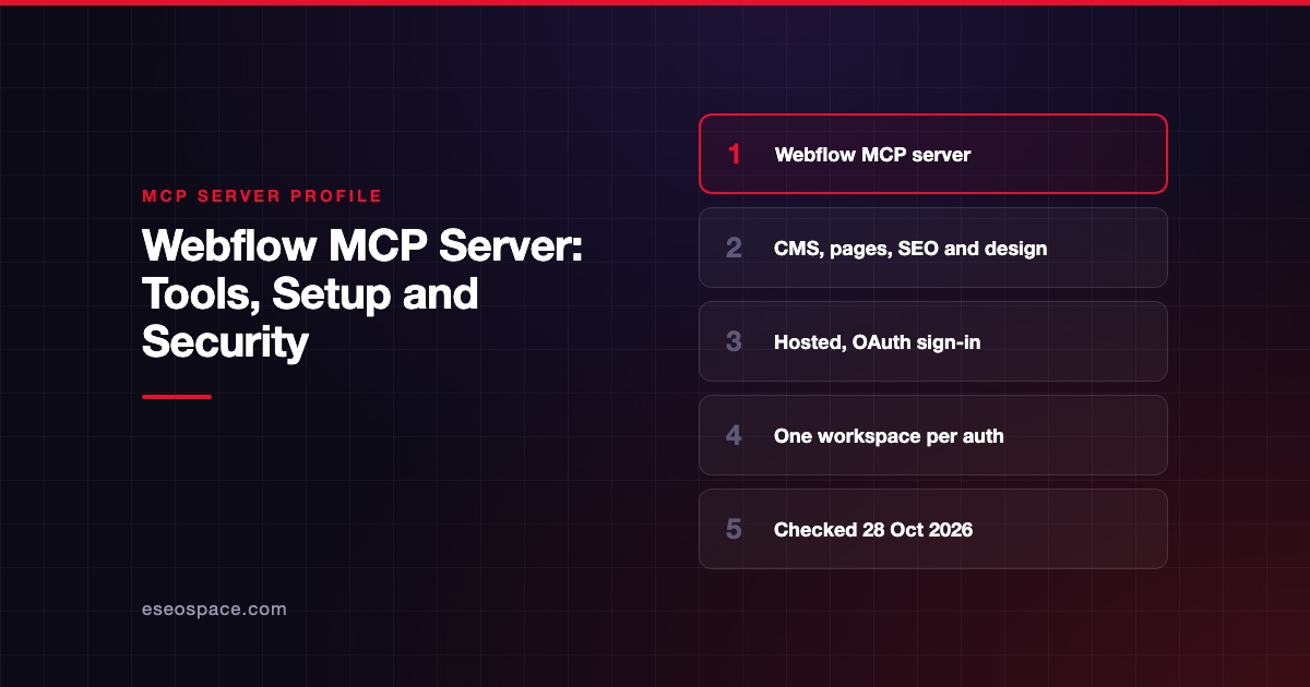 Webflow MCP Server: Tools, Setup and Security