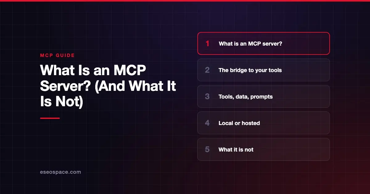 What Is an MCP Server? (And What It Is Not)