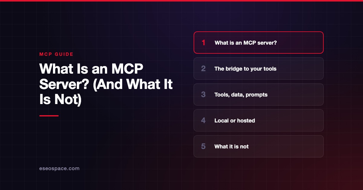 What Is an MCP Server? (And What It Is Not)