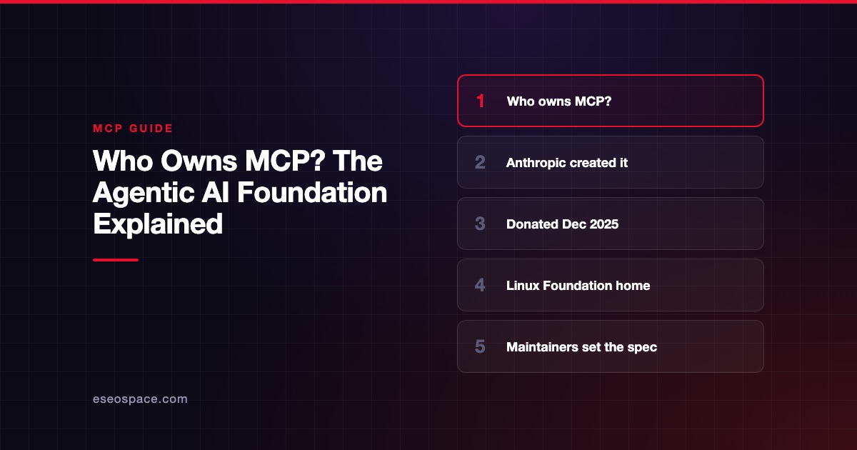 Who Owns MCP? The Agentic AI Foundation Explained