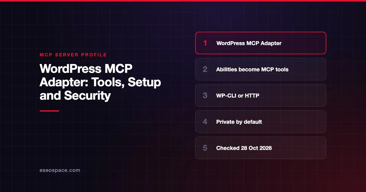WordPress MCP Adapter: Tools, Setup and Security
