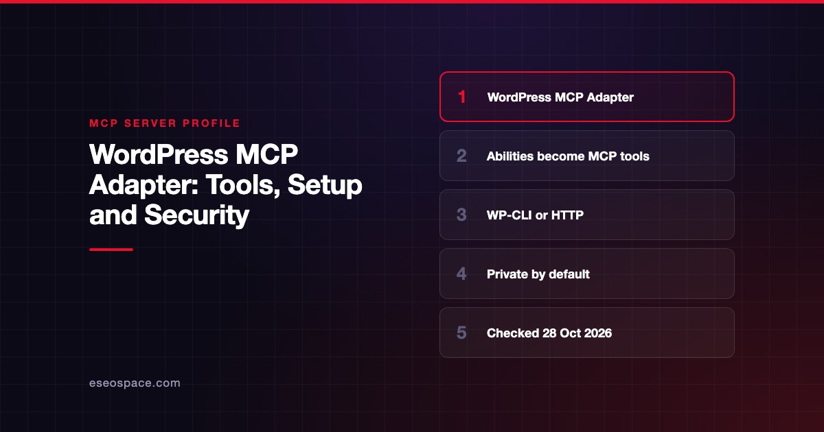 WordPress MCP Adapter: Tools, Setup and Security