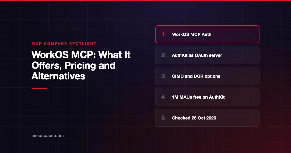 WorkOS MCP: What It Offers, Pricing and Alternatives