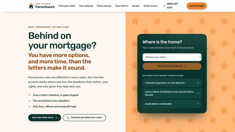 How to Avoid Foreclosure homepage