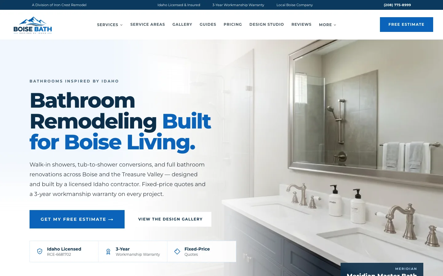 Boise Bath website home page