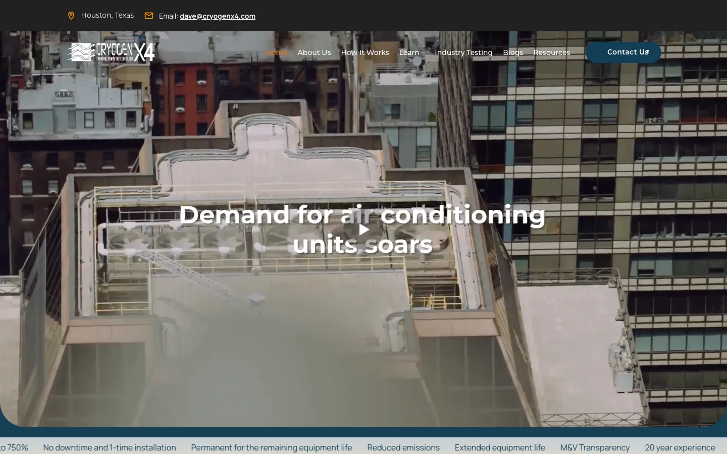 CryogenX4 website home page