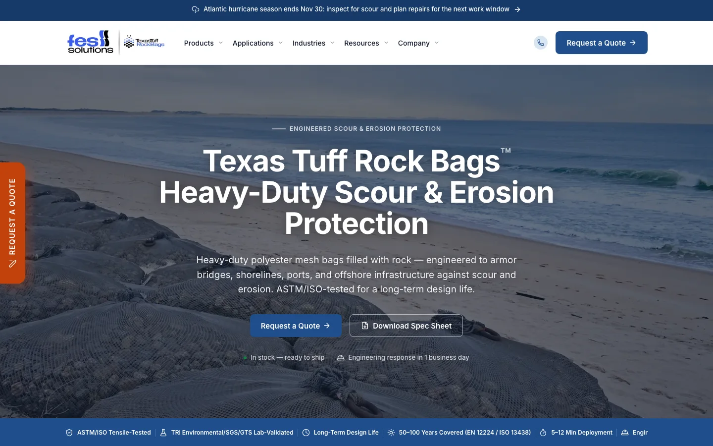 FES Solutions website home page