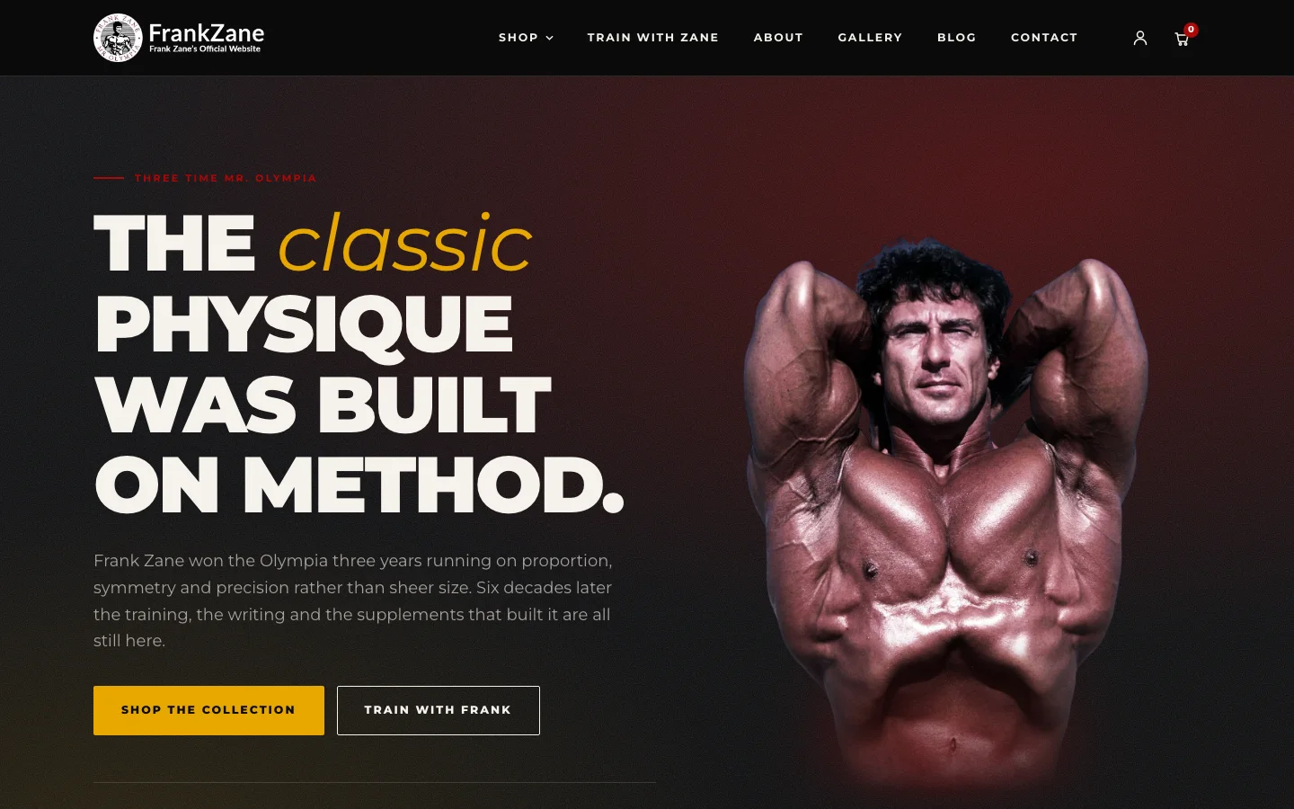 FrankZane.com website home page