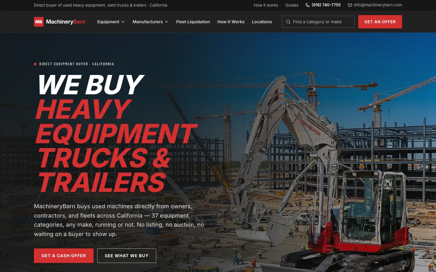 MachineryBarn website home page