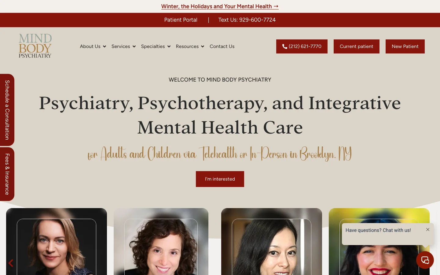 Mind Body Seven website home page