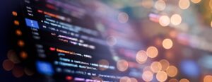 photographed code on a screen